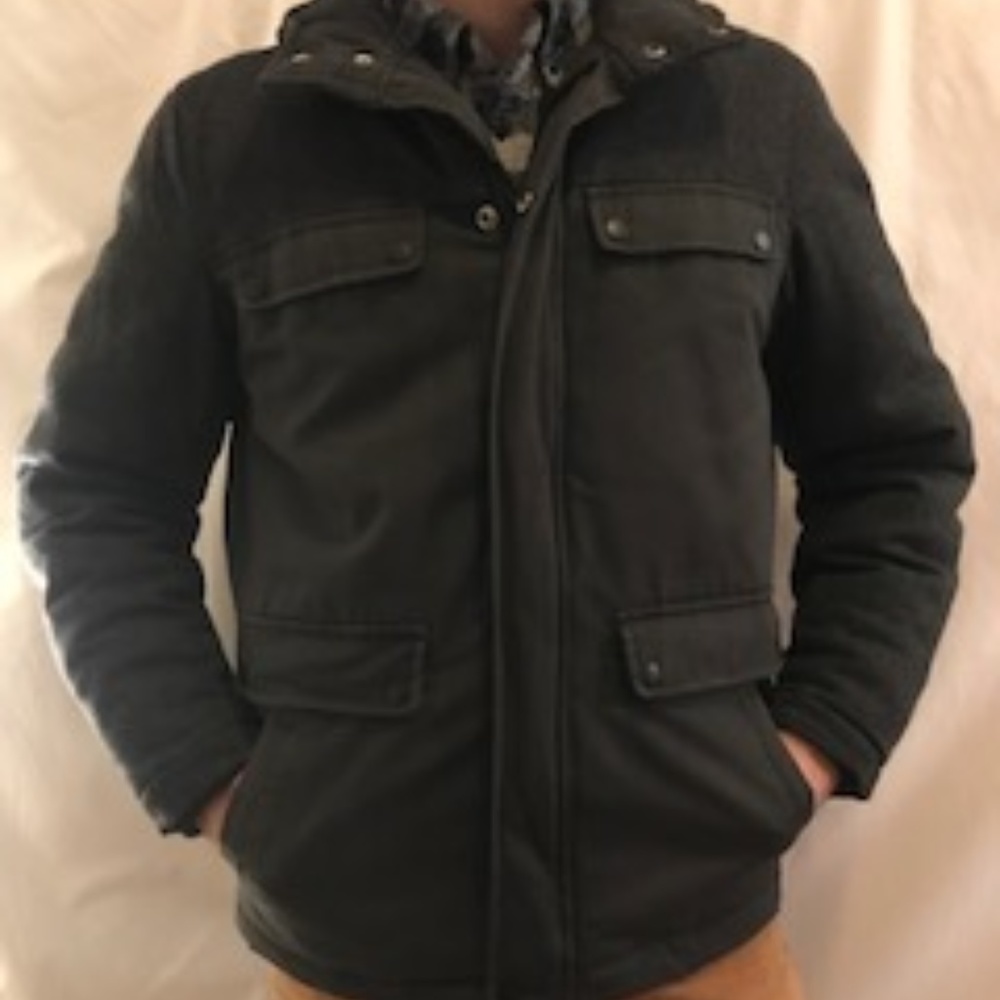 H&M Black Hooded Jacket